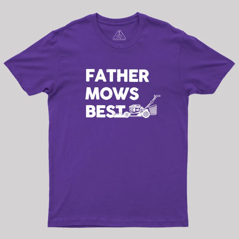 Father Mows Best Geek T-Shirt - Image 6