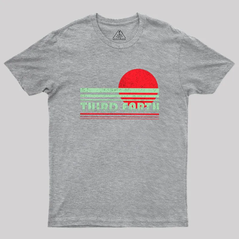 Third Earth Retro Fantasy Sunset Geek T-Shirt - Image 4