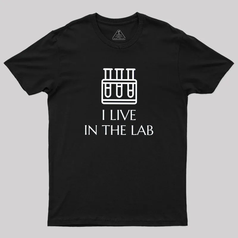 I Live In The Lab Geek T-Shirt - Image 2
