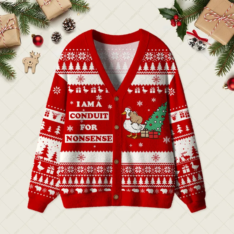 For Nonsense Geek Ugly Cardigan Sweaters