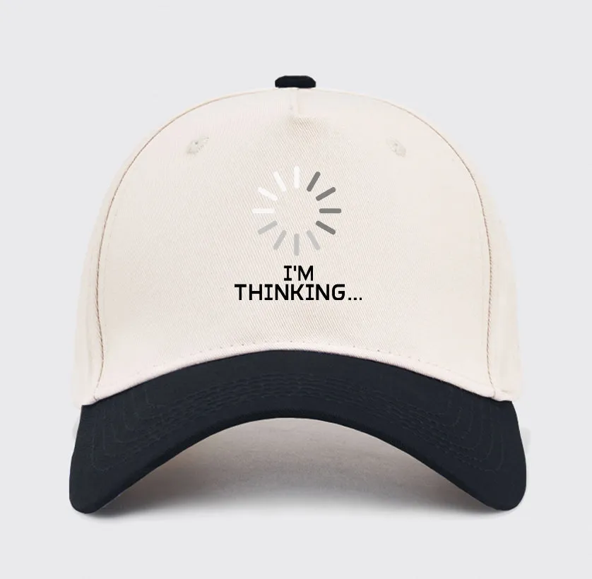 I'm Thinking Loading Washed Vintage Baseball Cap - Image 6