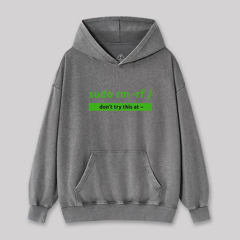 Alternative view of Sudo Linux Programming Command Washed Hoodie