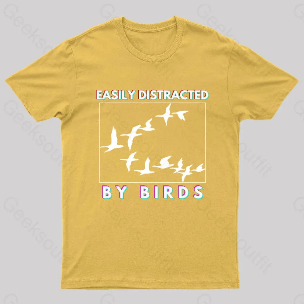 Easily Distracted By Birds Geek T-Shirt - Image 8