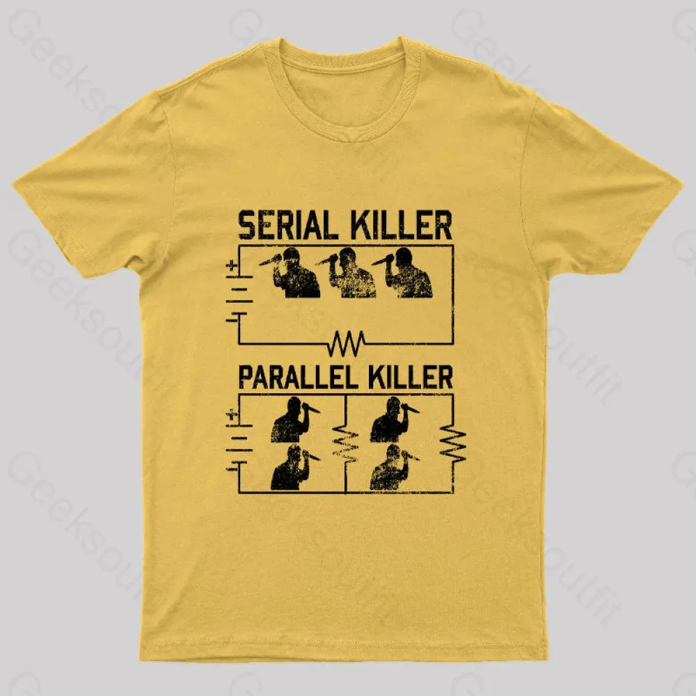 Electrical Circuit Serial Parallell Killer Geek T-Shirt - Image 6