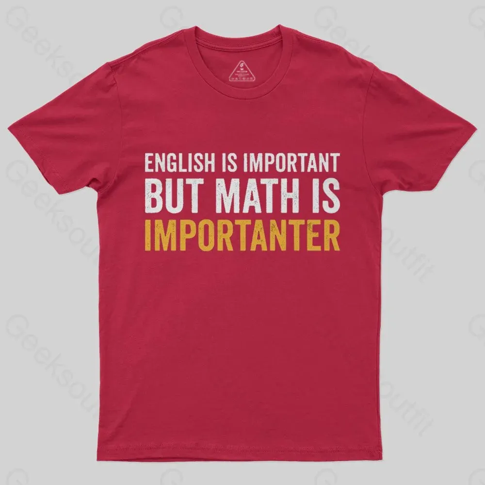 English is important but Math is importanter Geek T-Shirt - Image 6