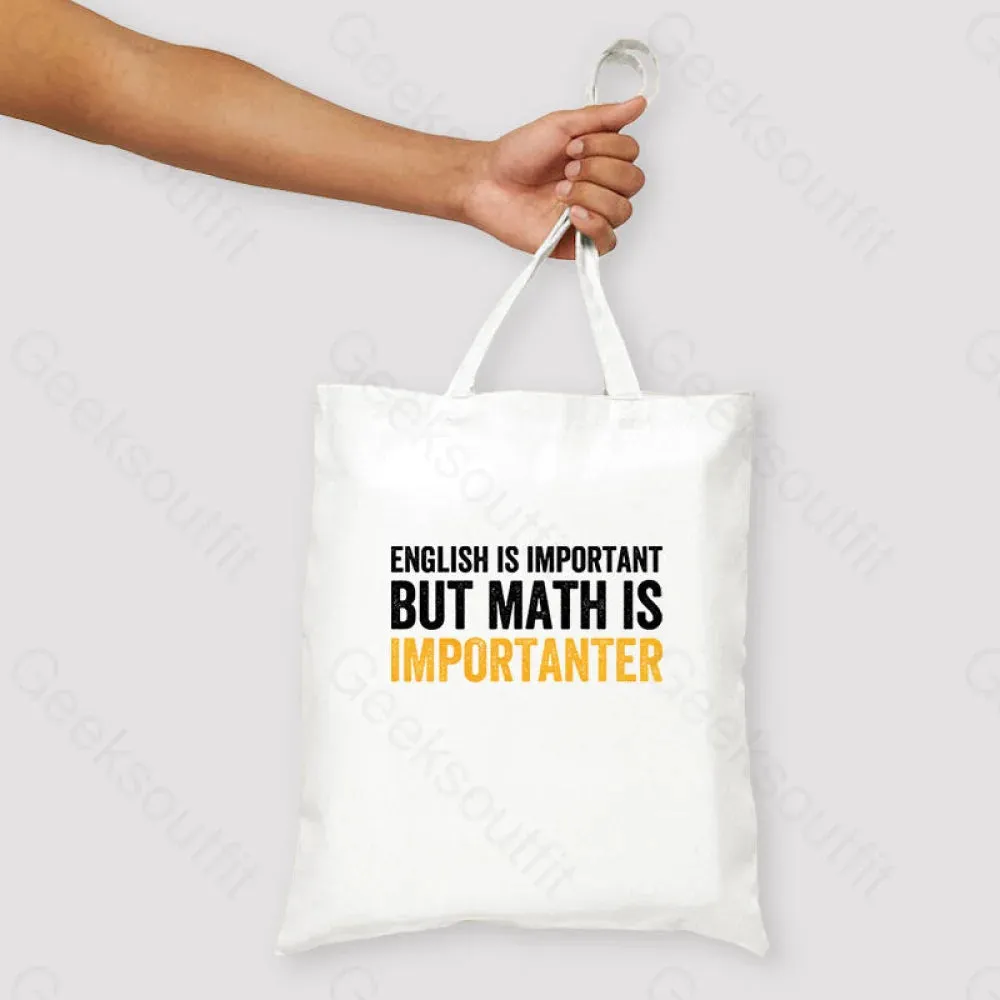 English is important but Math is importanter Unisex Tote Bag - Image 2