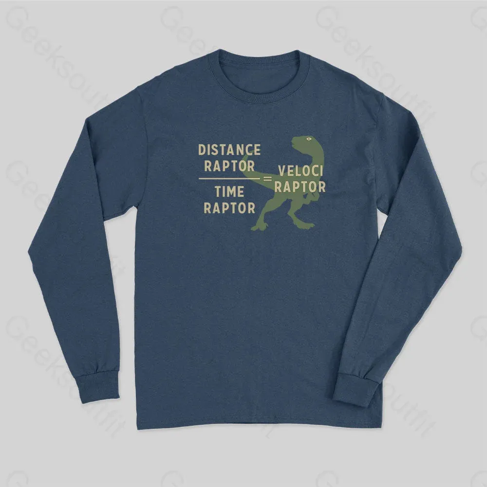 Equations Of Motion Science Velociraptor Long Sleeve T-Shirt - Image 2