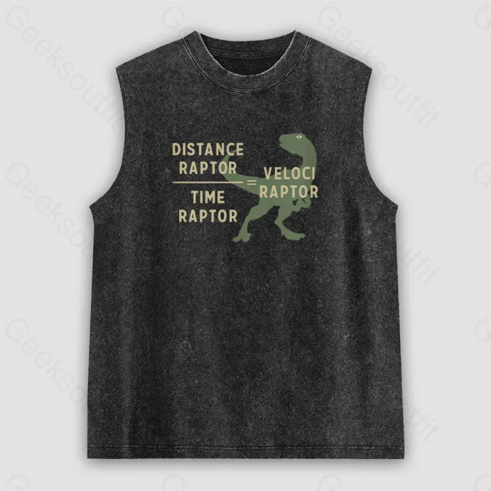 Equations Of Motion Science Velociraptor Unisex Washed Tank