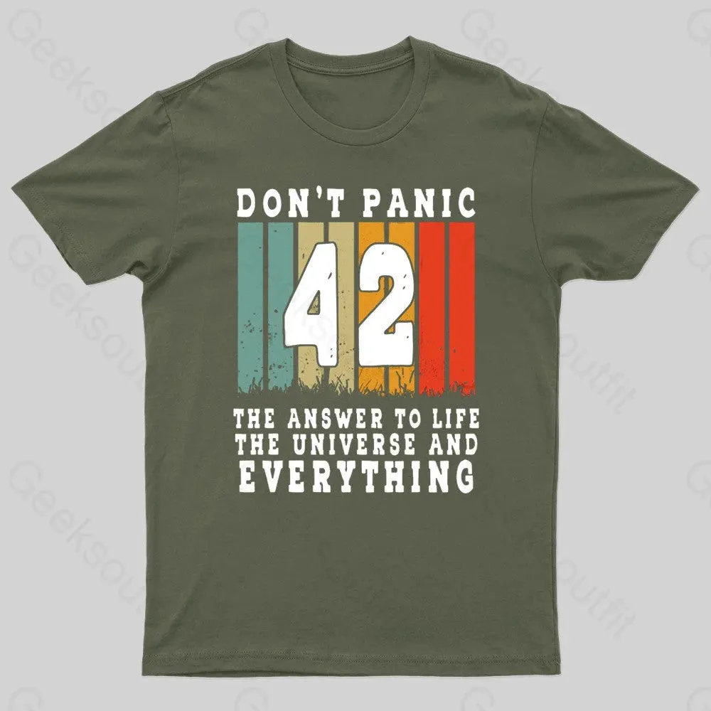 Everything Don't Panic Nerd T-Shirt - Image 3