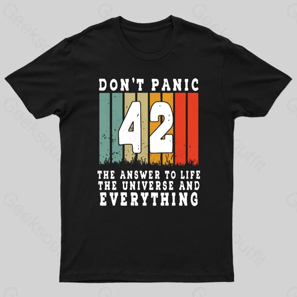 Everything Don't Panic Nerd T-Shirt - Image 2