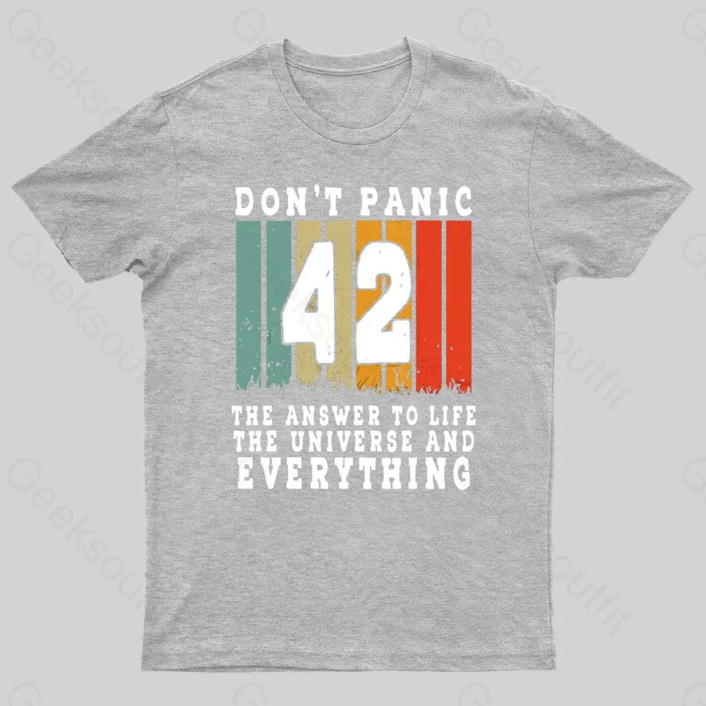 Everything Don't Panic Nerd T-Shirt - Image 5
