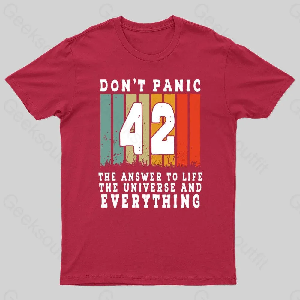 Everything Don't Panic Nerd T-Shirt - Image 4