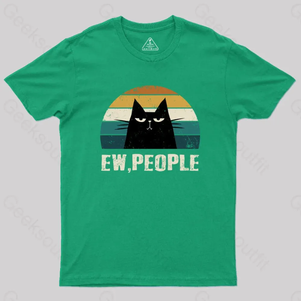Ew People Funny Cat Geek T-Shirt - Image 8