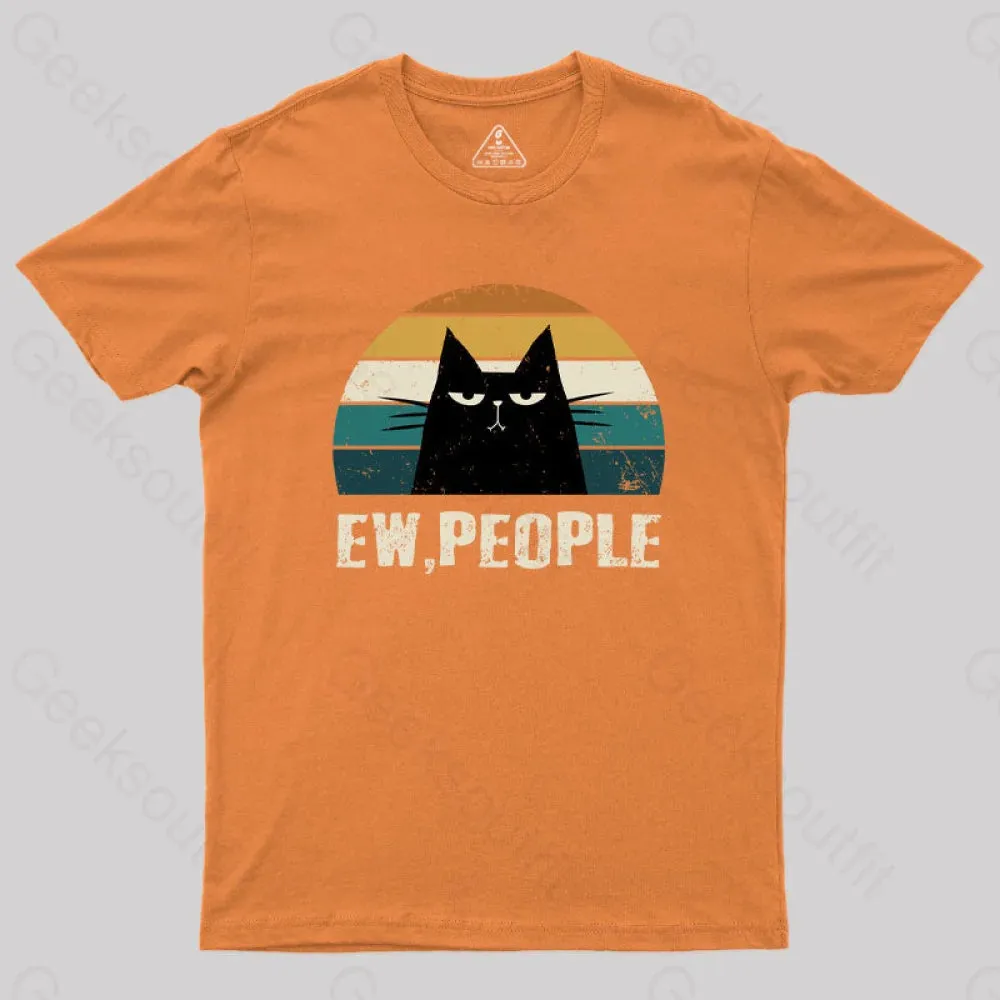 Ew People Funny Cat Geek T-Shirt - Image 6