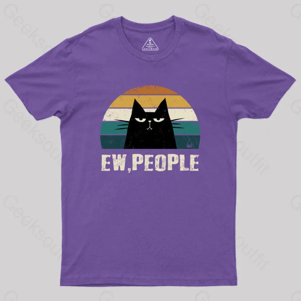 Ew People Funny Cat Geek T-Shirt - Image 5