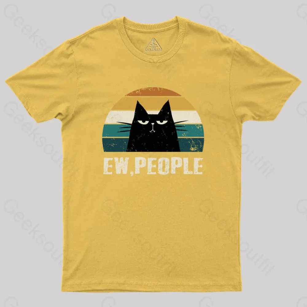 Ew People Funny Cat Geek T-Shirt - Image 7