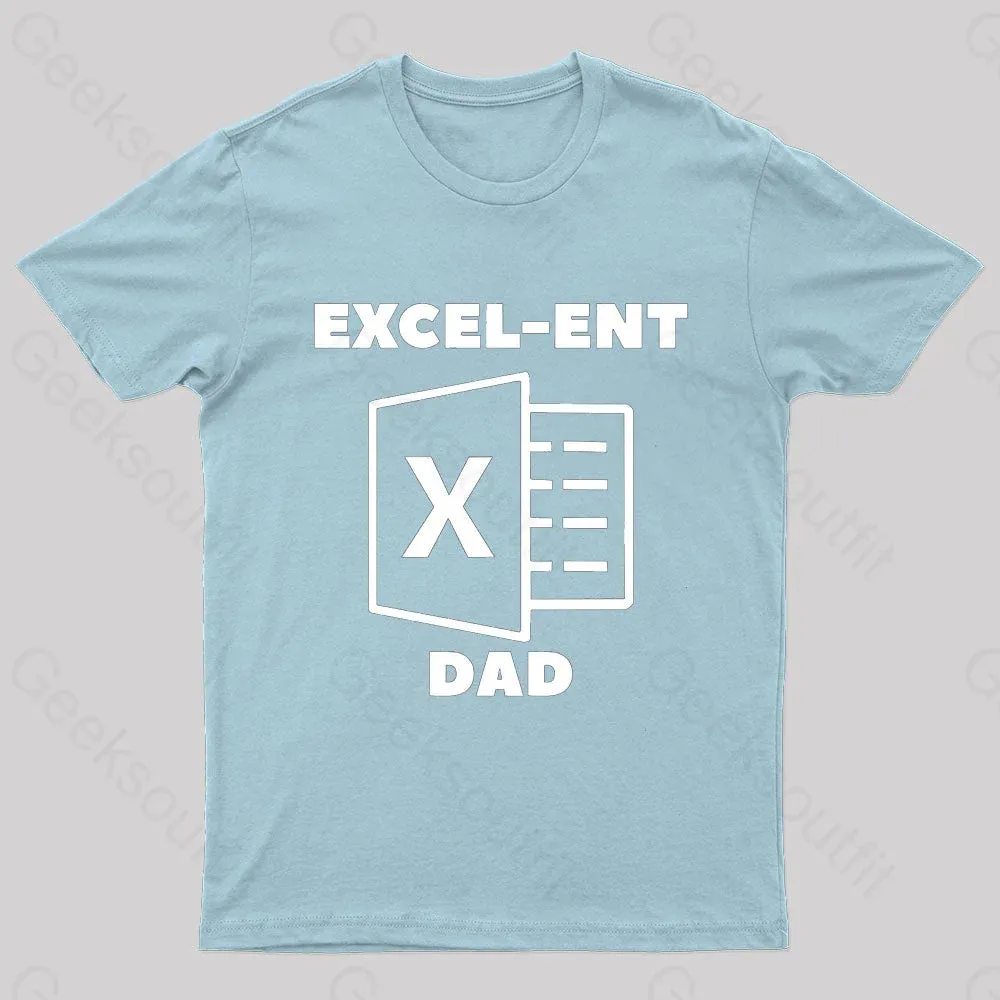 Excel-Ent Fathers Day Nerd T-Shirt - Image 8