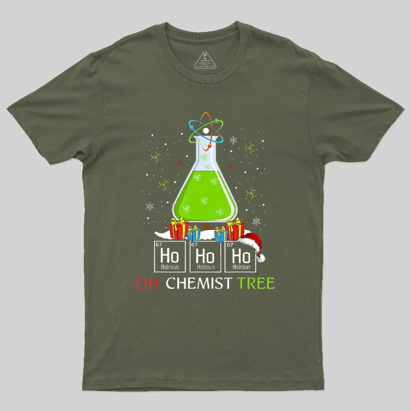 Science Christmas Oh Chemist Tree Chemistree Geek T-Shirt - Image 3