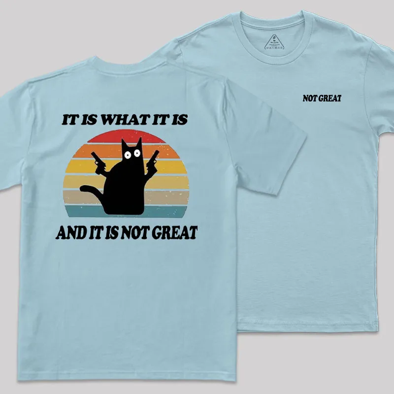 Not Great Front and Back Printed Geek T-Shirt - Image 9