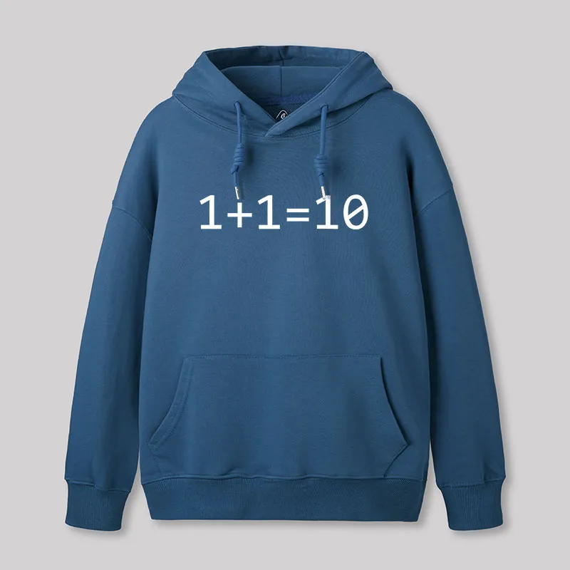 1 Plus 1 Equal 10 Binary Geek Hoodie - Image 3