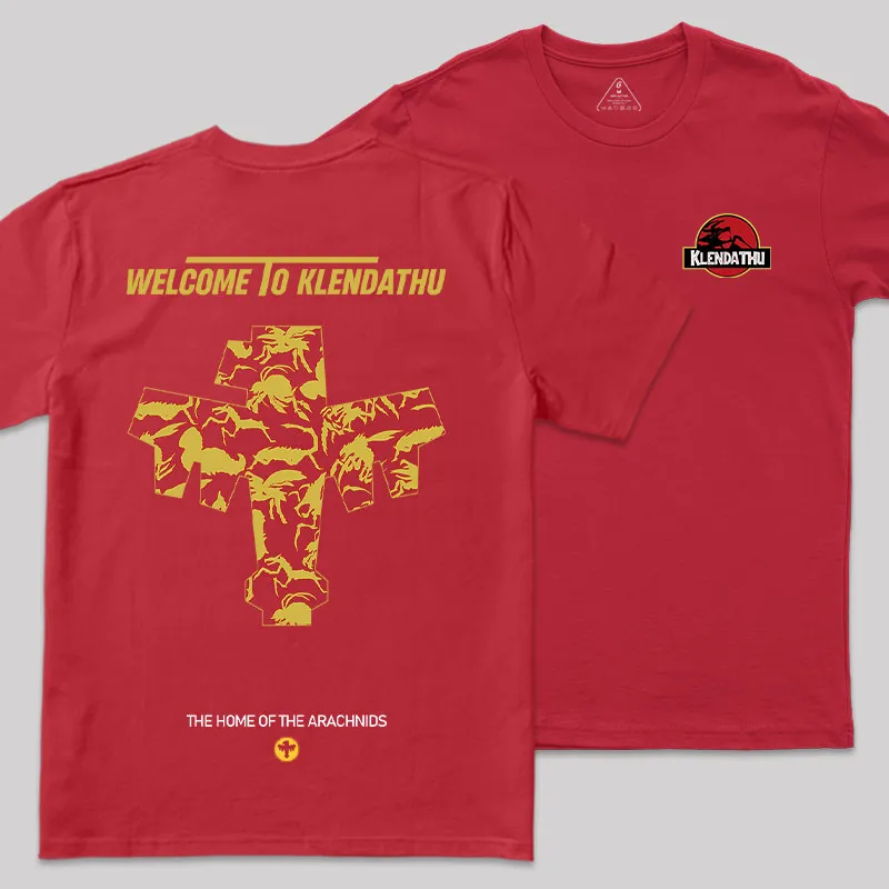 The Home Of The Arachnids Front and Back Printed Geek T-Shirt - Image 5