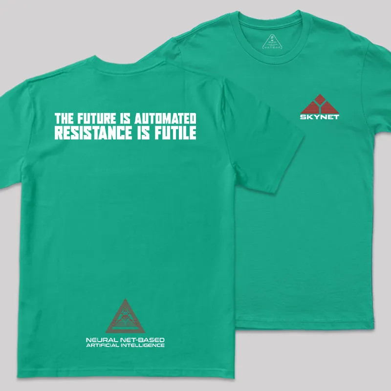 Skynet Front And Back Printing Geek T-Shirt - Image 10