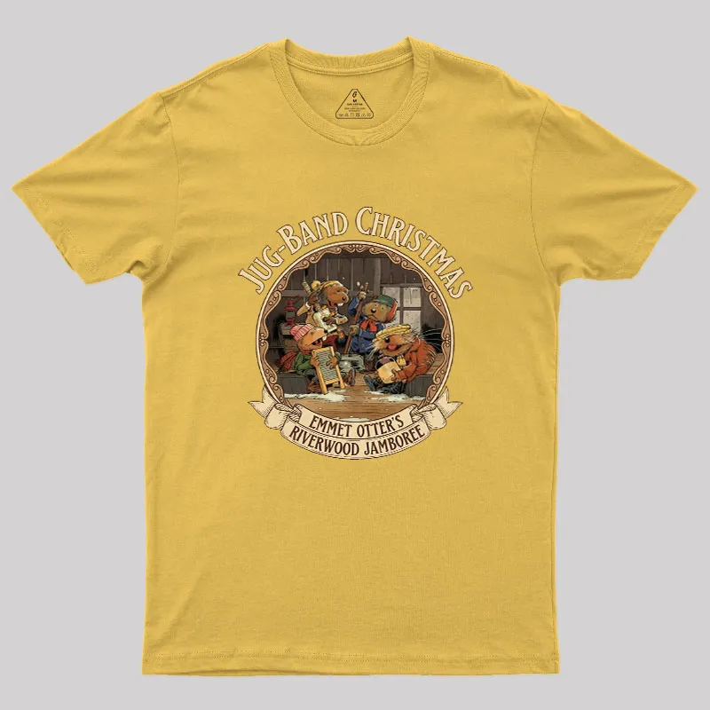 Emmet Otters Jug Band Christmas Geek T-Shirt - Image 6