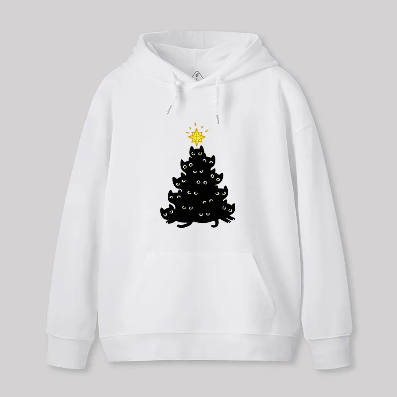 Meowy Christmas Geek Hoodie