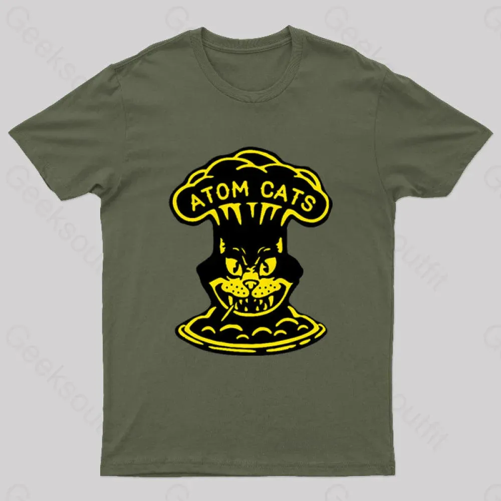 Fallout Atom Cats Garage Yellow Geek T-Shirt - Image 4