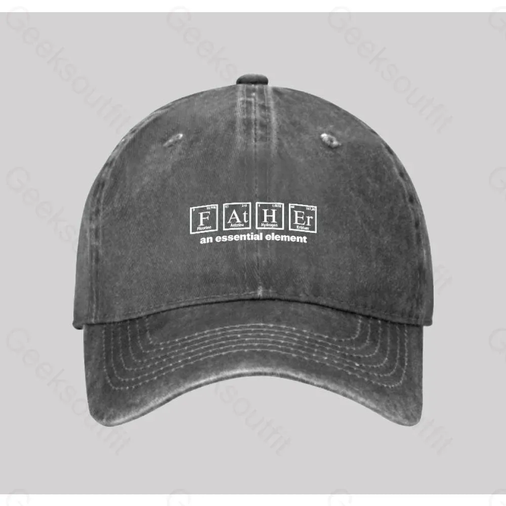 Father an Essential Element Washed Vintage Baseball Cap - Image 2