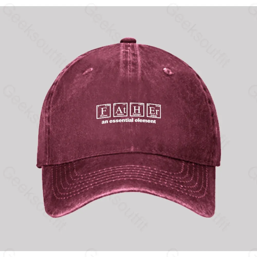 Father an Essential Element Washed Vintage Baseball Cap - Image 3