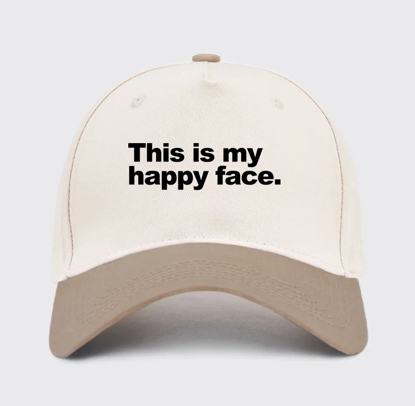This is my happy face Washed Vintage Baseball Cap - Image 8