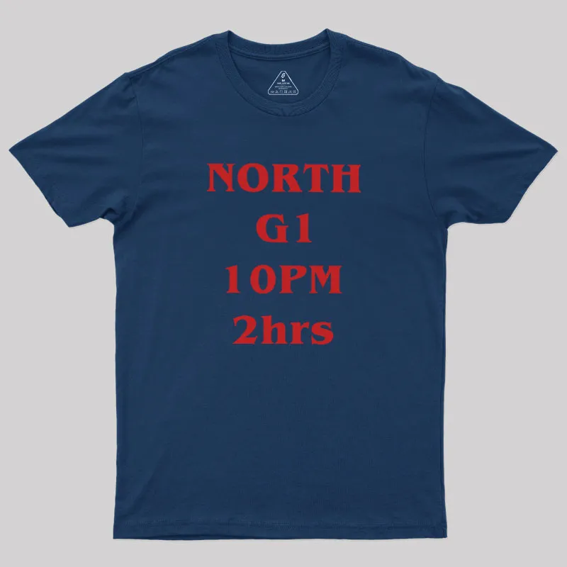 Alternative view of NORTH G1 10PM 2h Geek T-Shirt