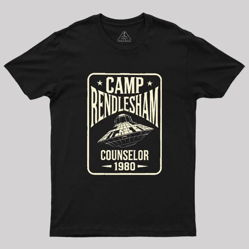 Alternative view of Camp Rendlesham Counselor 1980 UFO Geek T-Shirt