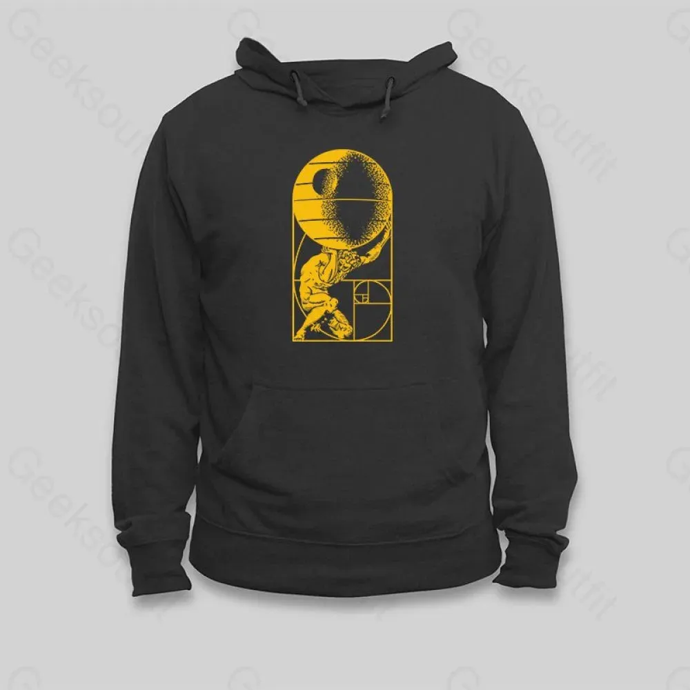 Alternative view of Fibonacci Death Star Hoodie
