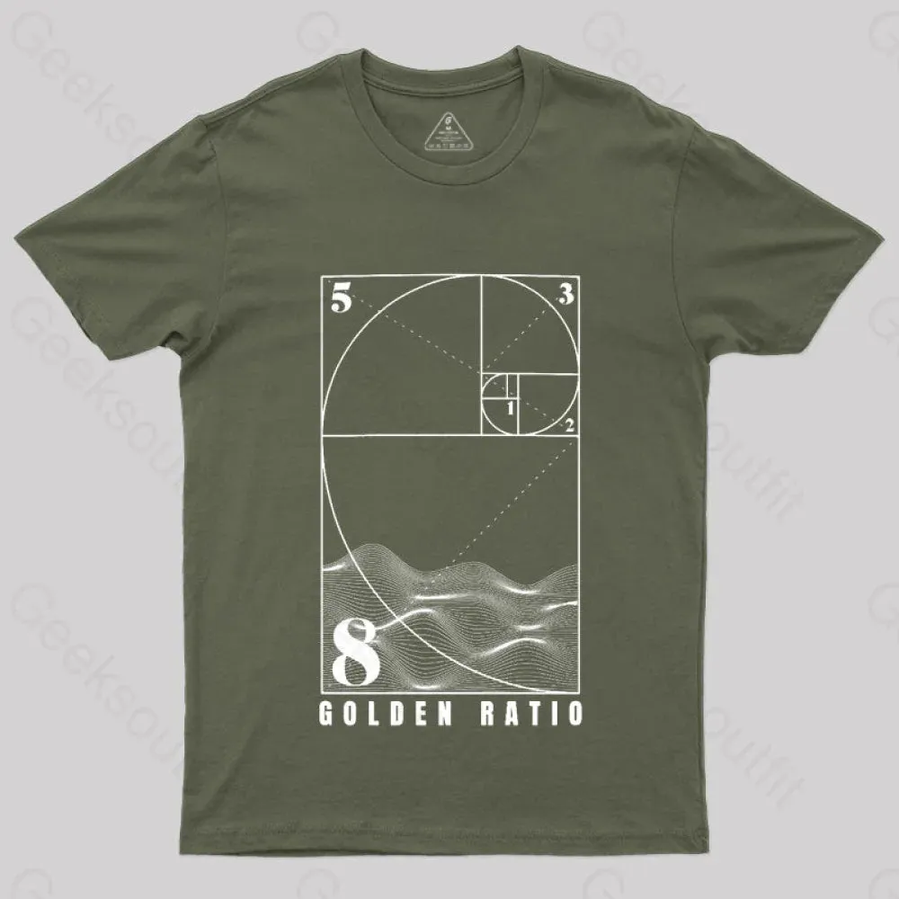 Fibonacci Golden Ratio Mathematics T-Shirt - Image 3