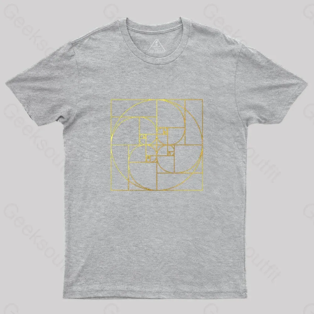 Fibonacci Spiral Golden Ratio Digital T-Shirt - Image 4