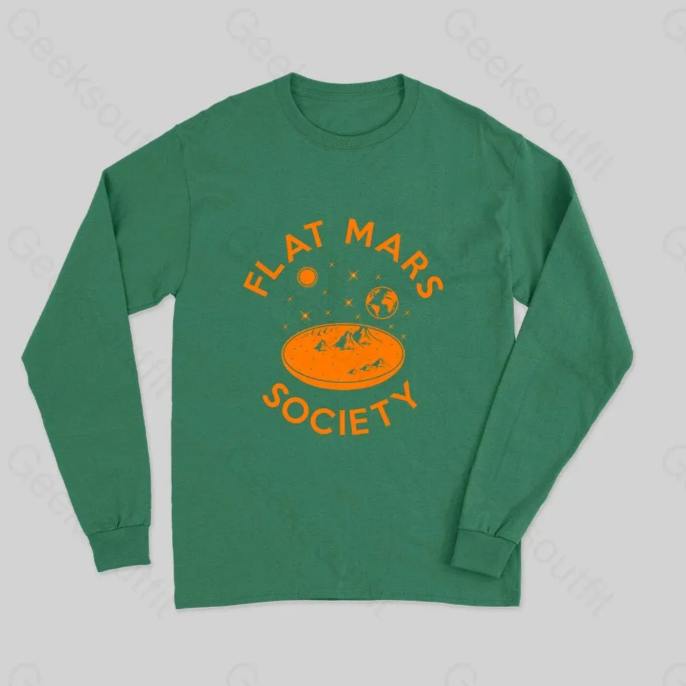 Flat Mars Long Sleeve T-Shirt - Image 3