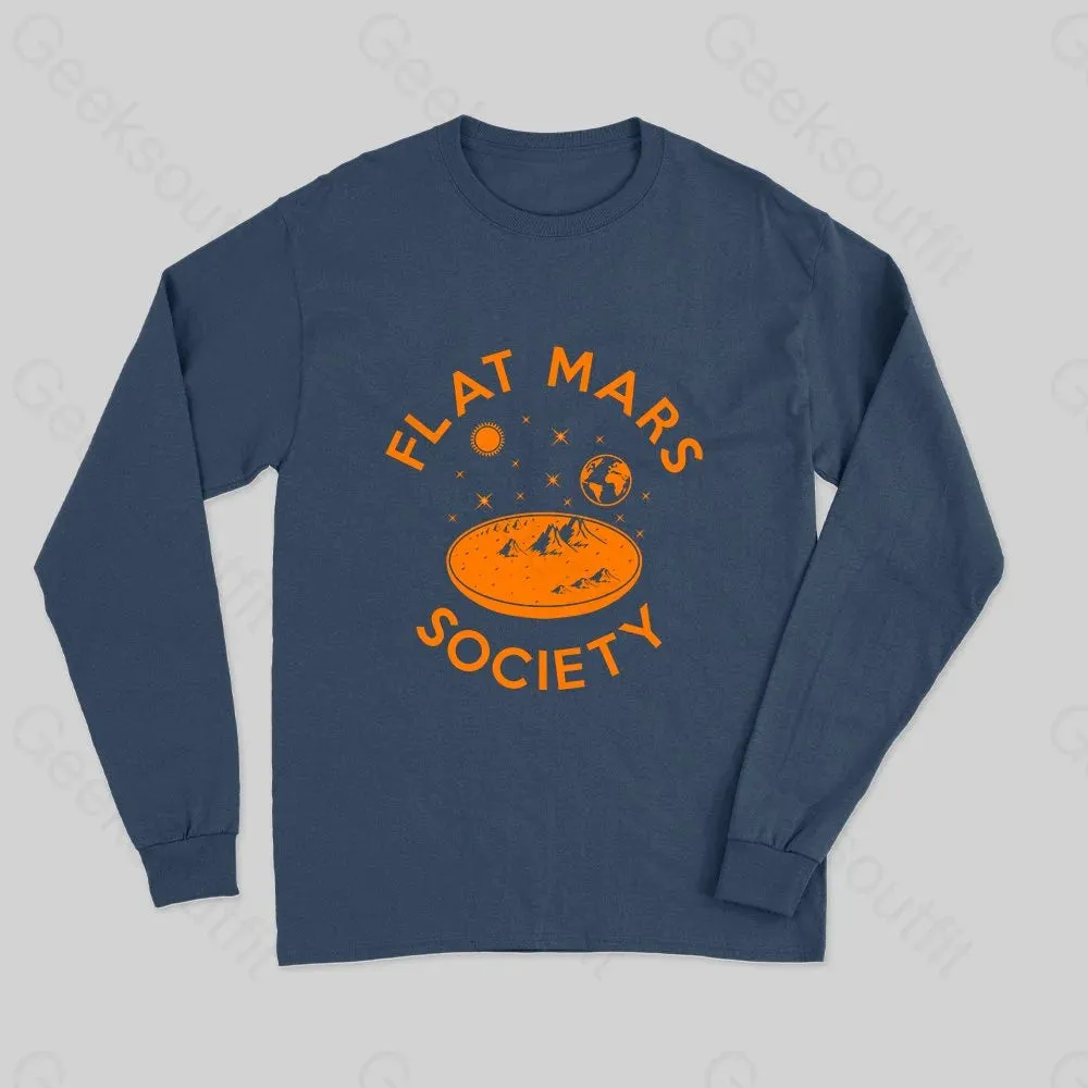 Flat Mars Long Sleeve T-Shirt - Image 2