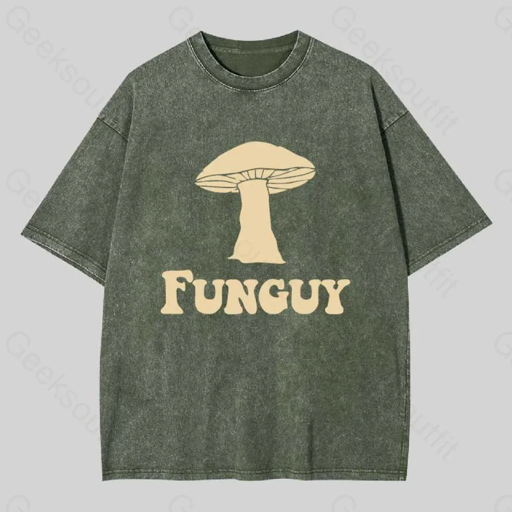 Fungi Fun Guy Funny Washed T-shirt - Image 4