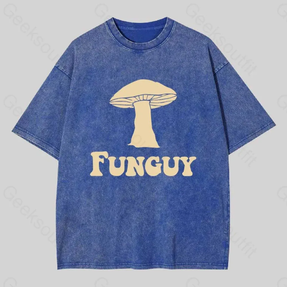 Fungi Fun Guy Funny Washed T-shirt - Image 3