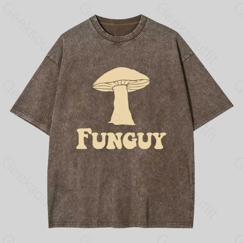 Fungi Fun Guy Funny Washed T-shirt