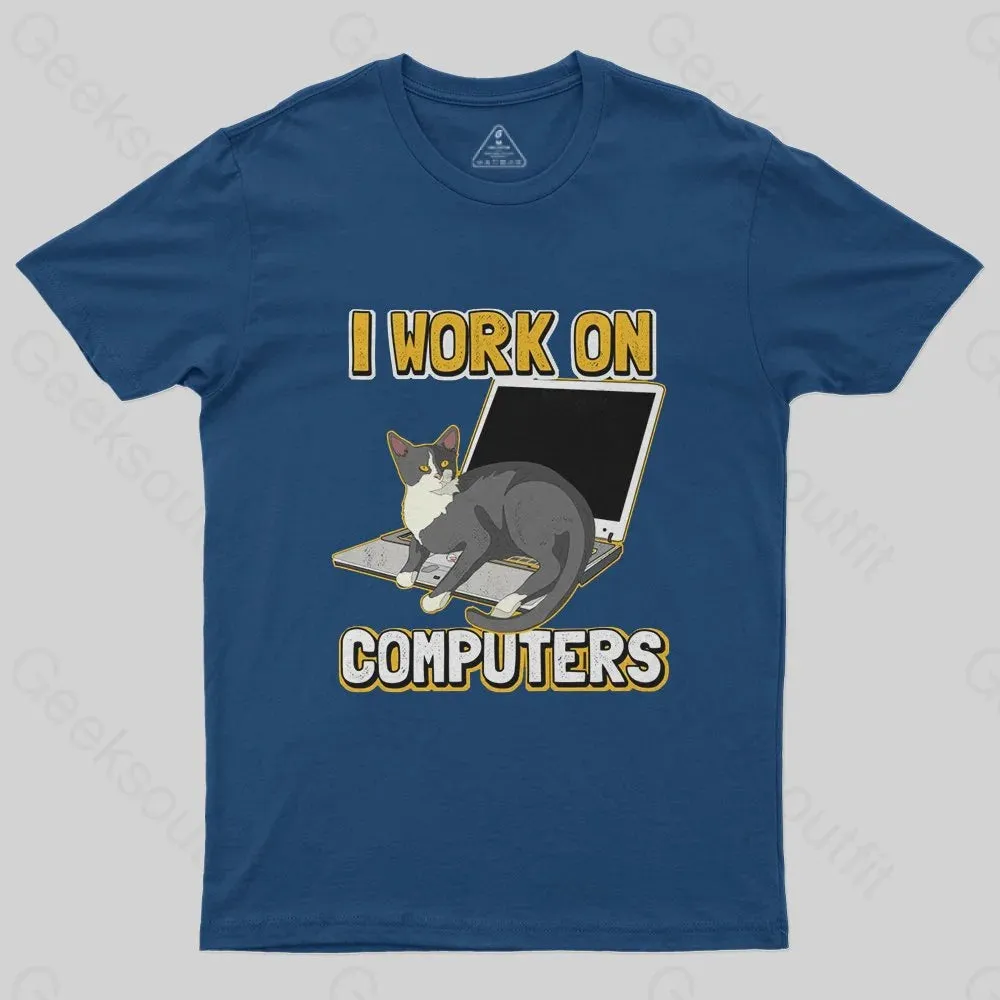 Funny cat of a computer scientist T-Shirt - Image 2