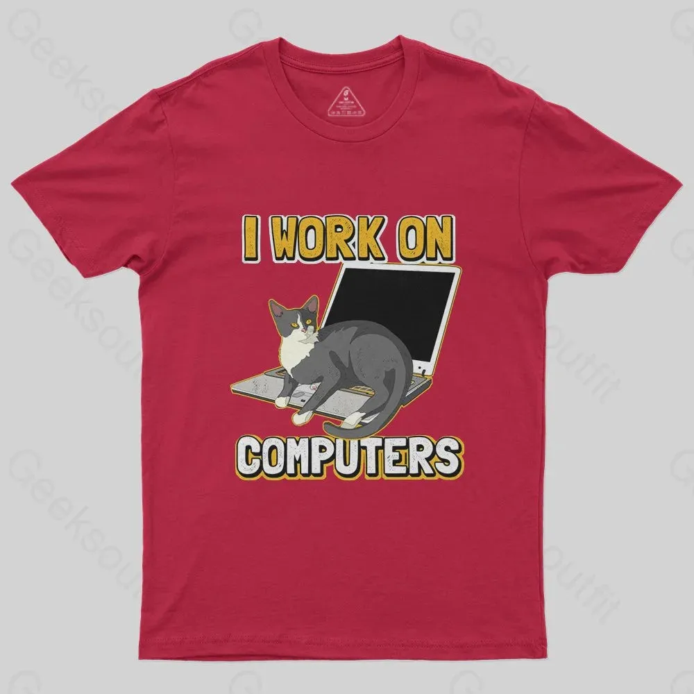 Funny cat of a computer scientist T-Shirt - Image 4