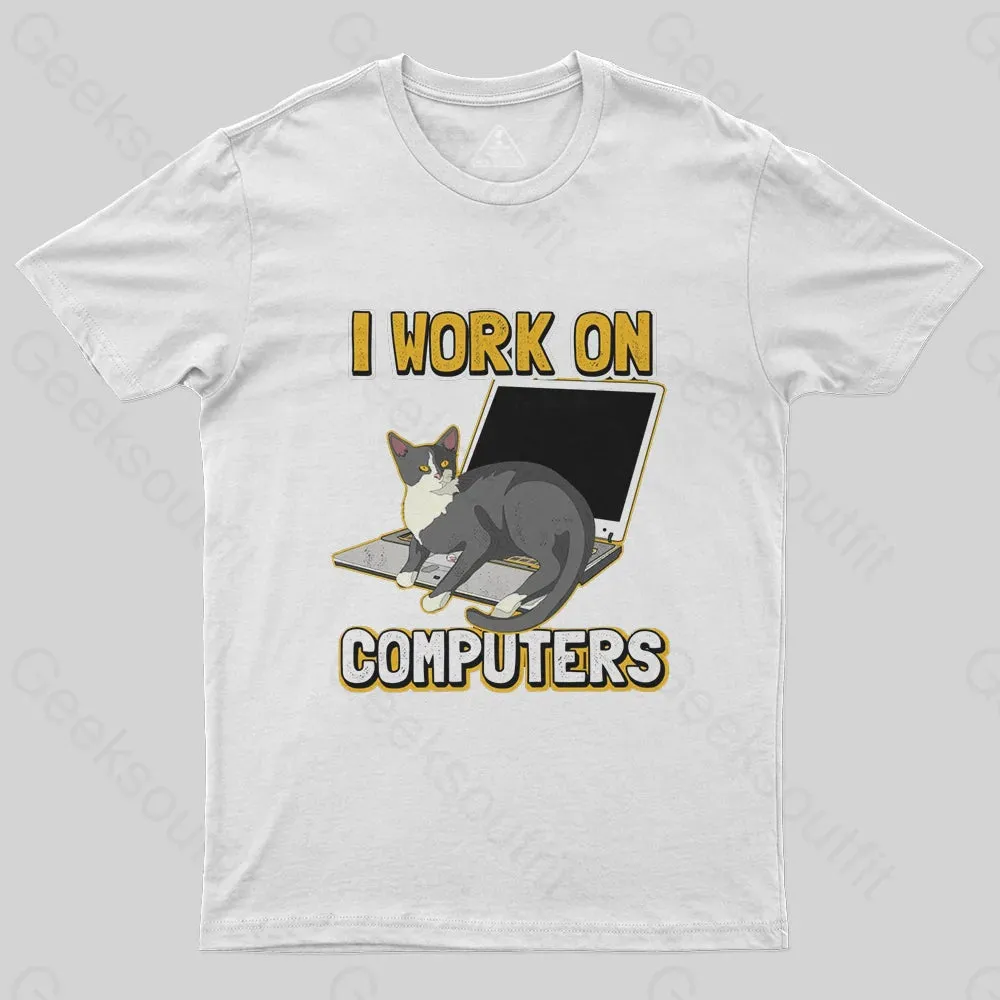 Funny cat of a computer scientist T-Shirt - Image 7