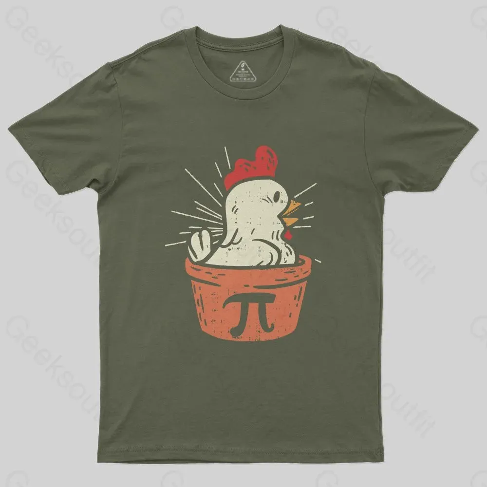 Funny Chicken Pot Pi T-Shirt - Image 3