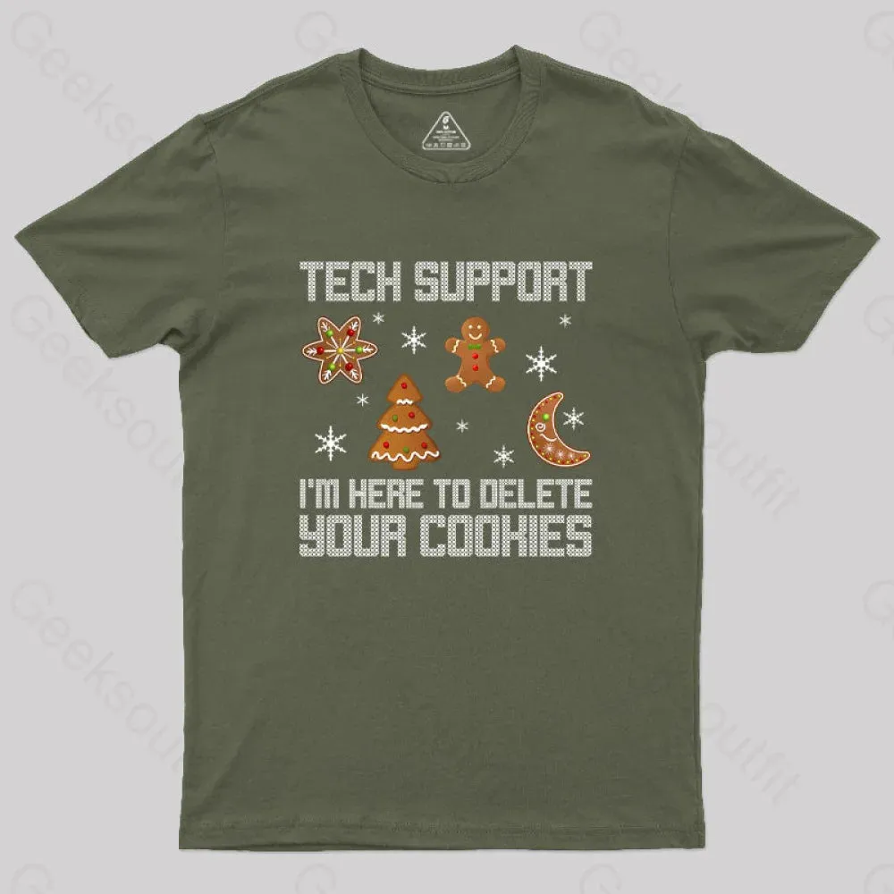 Funny Christmas Tech Support Computer Programmer Geek T-Shirt - Image 3