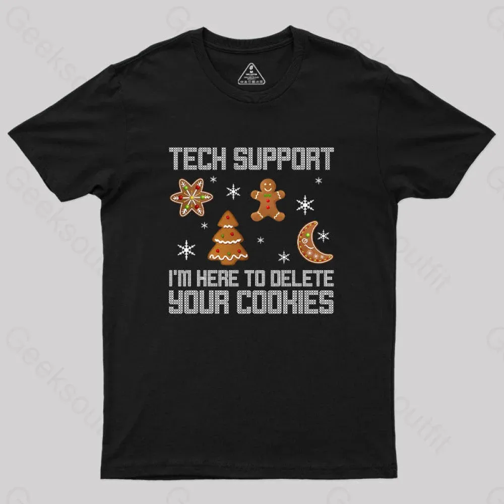 Funny Christmas Tech Support Computer Programmer Geek T-Shirt - Image 2