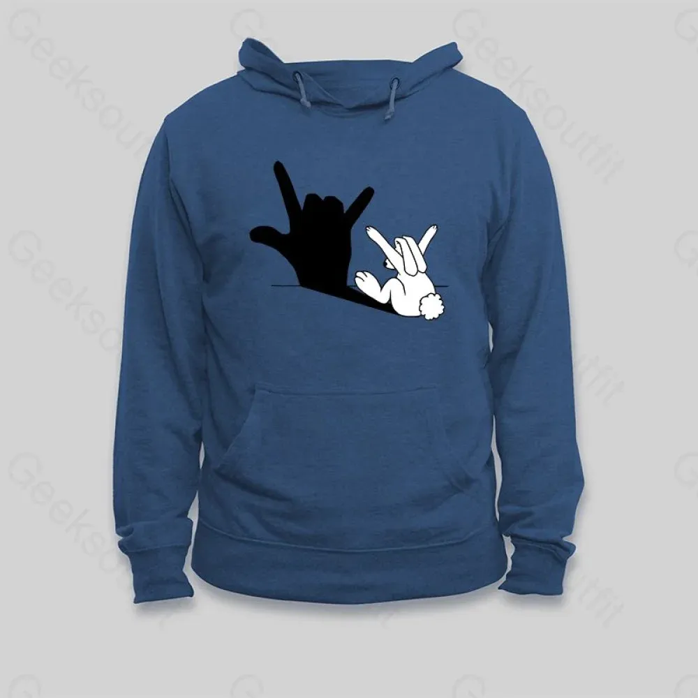 Funny Rabbit Hand Shadow Hoodie