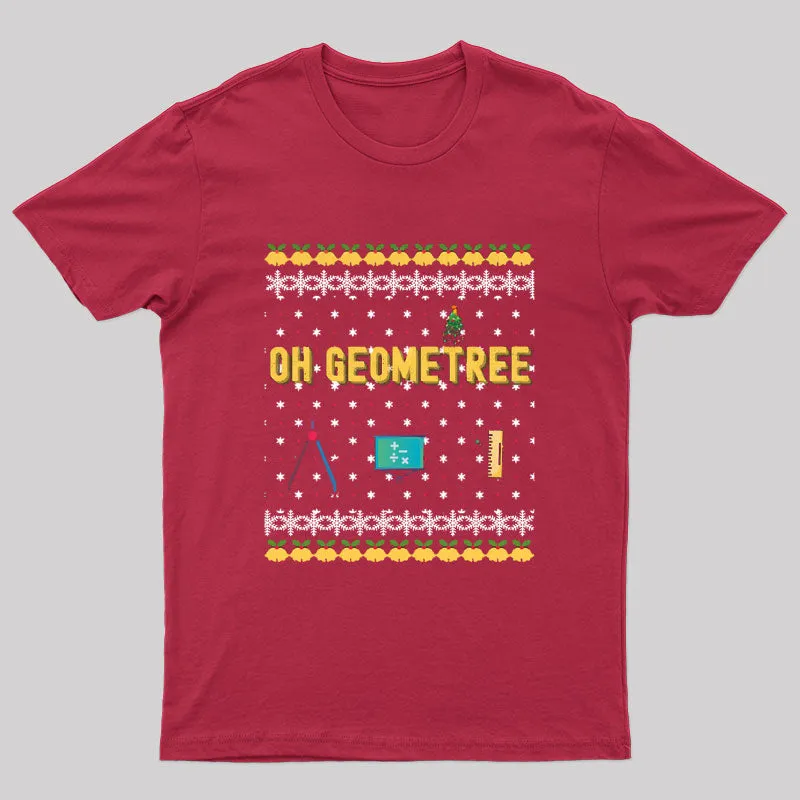 Geometry Christmas Tree Funny Math T-Shirt